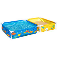 Bestway – Piscine pour enfants multicolore 213x122x30,5 cm – Vinyle durable – Capacité 365L – Facile à monter et à nettoyer