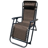 Marbueno Tumbona Plegable Acero Marron 90x66x108 cm