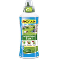 Engrais Gazon Liquide 3 en 1 - Algoflash - Concentré 1 L