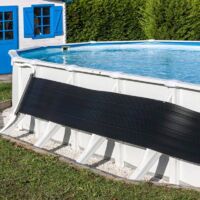 GRE – Chauffe-piscine solaire 600 x 60 cm – Compatible jusqu'à 20 000 litres – Augmente la température de l'eau jusqu'à 6 °C – Installation facile