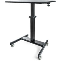 Startech Bureau ergonomique debout mobile noir ajustable
