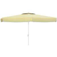 Marbueno Parasol Blanc Polyester Aluminium Ø 270 cm