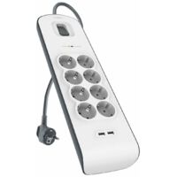 Belkin BSV804VF2M-V2 Multiprise Parafoudre Blanc 8 Prises USB