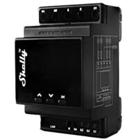 Shelly – Relais Bluetooth Wi-Fi 4 canaux – Montage sur rail DIN – Intensité 16A – Tension 230V – Automatisation domotique