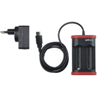 Wiha Chargeur de piles 18500 Li-Ion avec port USB et connecteur Européen (41915)