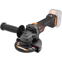 Worx – Meuleuse d'angle sans fil 20V – Moteur Brushless 1000W – Vitesse réglable jusqu'à 8600 tr/min – Frein électrique pour sécurité