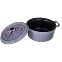 Staub Cocotte ronde 24 cm gris graphite fonte émaillée