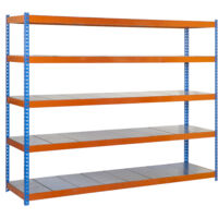 Simonrack Étagère métallique bleu orange galva 5 étagères