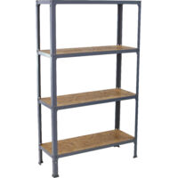 Simonrack Étagère moderne gris avec plateaux en bois OSB