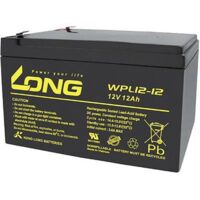 Long WPL12-12 WPL12-12 Batterie au plomb 12 V 12 Ah plomb (AGM) (l x H x P) 151 x 93 x 98 mm cosses plates 6,35 mm auto-décharge réduite, sans entre Y860862