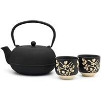 Geschenkset Sichuan (Teekanne 1l mit 2 Teebechern 100ml) schwarz