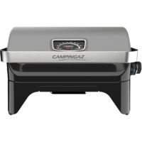 Campingaz – Barbecue gaz portable 48x26 cm – 1 brûleur en acier inoxydable – Système Blue Flame – Bac à graisse frontal – Thermomètre intégré