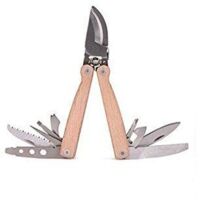 kikkerland Sécateur De Poche Multi-Fonctions bois compact