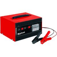 Einhell Chargeur de DC-BC 12 batteries (ampèremètre intégré, boîtier de en tôle d'acier de, protection contre la surcharge et l'inversion de de polarité, y compris cable de pince de chargement de pôle