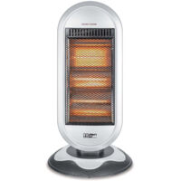 Radiateur infrarouge blanc 1.2 kW – 3 niveaux de puissance – Chauffe jusqu'à 25 m² – Sécurité anti-surchauffe – Léger et portable – Plein Air