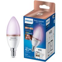 Ampoule bougie LED PHILIPS WIZ E14 4,9W couleurs 470lm WiFi