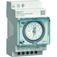 Hager – Interrupteur horaire électromécanique 1 voie 24h avec réserve – Intensité 16A – Tension 230V – Programmation quotidienne – Modèle modulaire - EHN111
