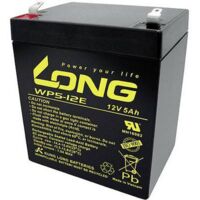 Long WP5-12E WP5-12E Batterie au plomb 12 V 5 Ah plomb (AGM) (l x H x P) 90 x 107 x 70 mm cosses plates 6,35 mm résistant aux cycles de charge, auto- Y860652