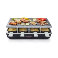 Appareil à raclette électrique – Pierre de cuisson – 1200W – Pour 8 personnes – Élément noir – Lagrange