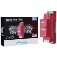 Shelly Wave Pro 1PM Relais Rouge 16 A Rail DIN