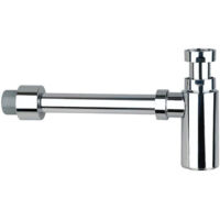 Nicoll – Siphon de lavabo ABS chromé Ø32 – Sortie murale – Tube réglable et culot démontable – Accessoire moderne salle de bain