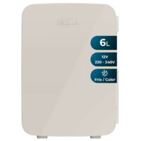 Cecotec – Mini réfrigérateur 6 litres – Refroidit jusqu'à 5 ºC – Fonctionne de 12V à 220V – Silencieux et léger – Idéal pour espaces confinés
