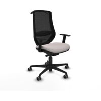 Piqueras y Crespo Silla ergonomica blanca de oficina
