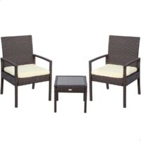 Set de 2 sillones de exterior + mesa Aktive