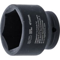 BGS Douille de force entraînement hexagonal carré intérieur 12,5 mm (1/2") SW 41 mm - 5233