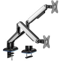 AISENS Stand De RGB Gaming Table Counterweight Swivel & Tilt TV Monitor Stand 9kg 3 Pivots 1 Bras De 17 32 Black White
