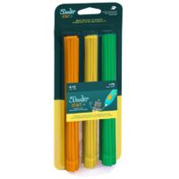 Filament 3DOODLER START ECO, 2,5 mm, 75 pièces, 3 couleurs, POM, jaune, vert (3DS-ECO-MIX2-75)