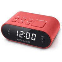 MUSE M-10 RED Radio reveil - horloge 24h - 20 stations - Rouge