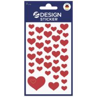 Sticker 4371 Herzen 3 Bogen