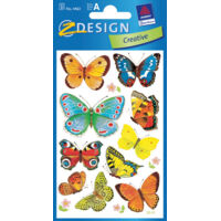 Sticker 4462 Schmetterlinge 3 Bogen