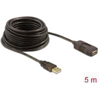 USB 2.0 Aktivverlängerungskabel, USB-A Stecker USB-A Buchse Verwendung: Verlängert ein USB-Kabel um 5 Meter inklusive Signalverstärkung