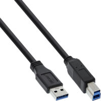USB 3.0 Kabel, A sur B, noir