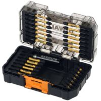Dewalt – Set d'embouts pour visseuse 28 pièces – Longueurs 25mm et 57mm – Types PH1, PH2, PZ1, PZ2, T20, T25 – DT70902T