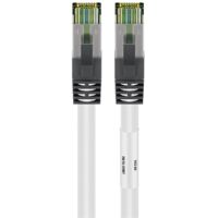 55126 Goobay Câble RJ45 Cat 8.1 S/FTP 3 m (Blanc) - Câble Ethernet RJ45 blindé catégorie 8.1 S/FTP 3 mètres (Blanc)
