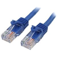 CABLE RESEAU CAT5E UTP SANS CROCHET DE 2M - M/M - BLEU