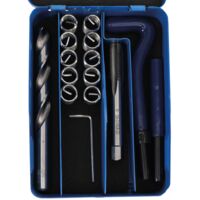 Bgs Technic – Kit de réparation de filets M12 x 1,5 – 14 pièces – Tarauds et forets HSS-G – Casse-languette et inserts – 9429