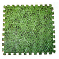GRE – Dalles de protection pour piscine 50 x 50 cm – Éthylène-acétate de vinyle EVA – Surface antidérapante imitant l'herbe – Lot de 9