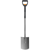 Fiskars – Bêche télescopique à bord rond pour sol meuble et peu caillouteux – Acier au bore haute qualité – Longueur 105-125 cm – 1000620
