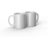 Cricut Mugs en Céramique Blanc Lot de 2 340 ml