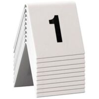 Securit Kit de numéros de table blanc 10 pièces