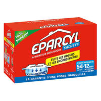 Activateur biologique pour fosses septiques – 54 doses – Évite mauvaises odeurs et engorgements – Fonctionnement optimal jusqu'à 10 ans – Eparcyl