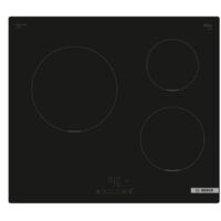 Bosch – Table de cuisson à induction 60cm 3 feux noir – Puissance 3700W avec fonction PowerBoost – Commandes tactiles TouchSelect - PUC611BB5E