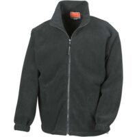 Result Giacca da lavoro in pile con zip Nero XXL