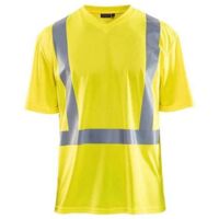 T-shirt de travail haute visibilité col V anti-UV anti-odeur 3382 - Jaune fluo XL