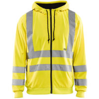 Sweat de travail zippé à capuche haute visibilité 3346 - Jaune fluo L