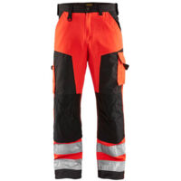 Pantalon de travail haute visibilité 1566 - Rouge fluo/Noir 3XL - FR(56) - SE(C62) - Standards